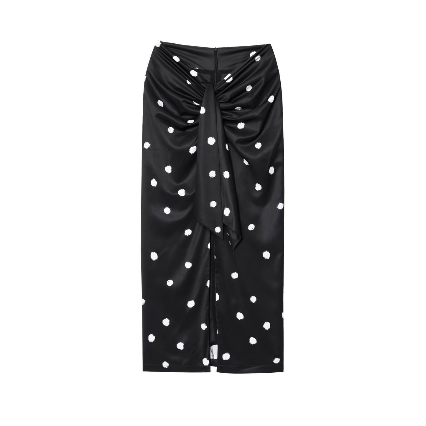 Women's 2025 fashion polka-dot midi skirt