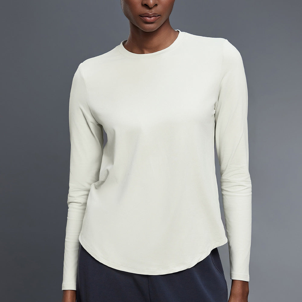 LU women's autumn new casual Joker Round Neck Yoga T-shirt loose slimming fitness top