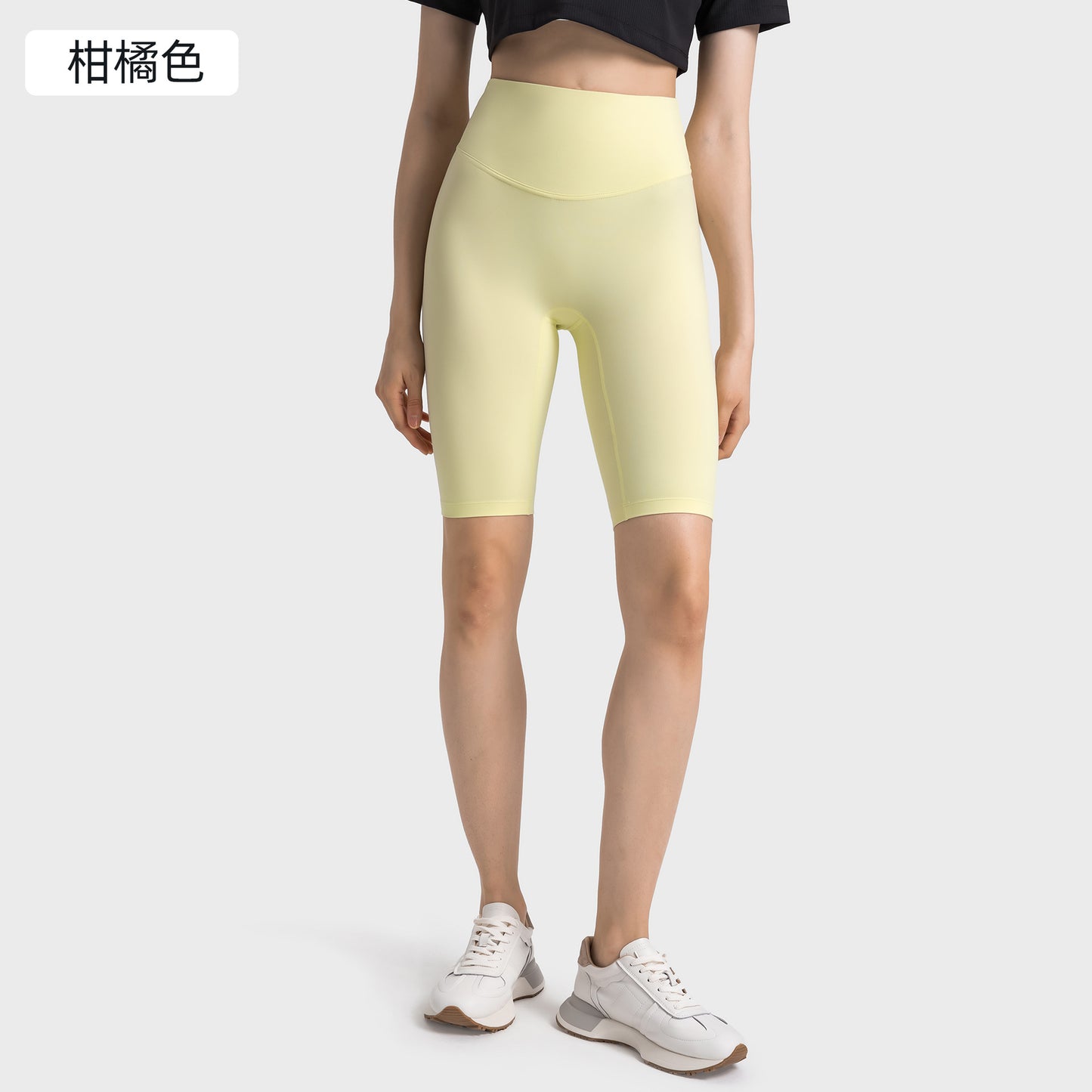 Women's new fashion, no embarrassing line, anti-curling, high waist, abdomen and hip lifting yoga pants, elastic sports pants.