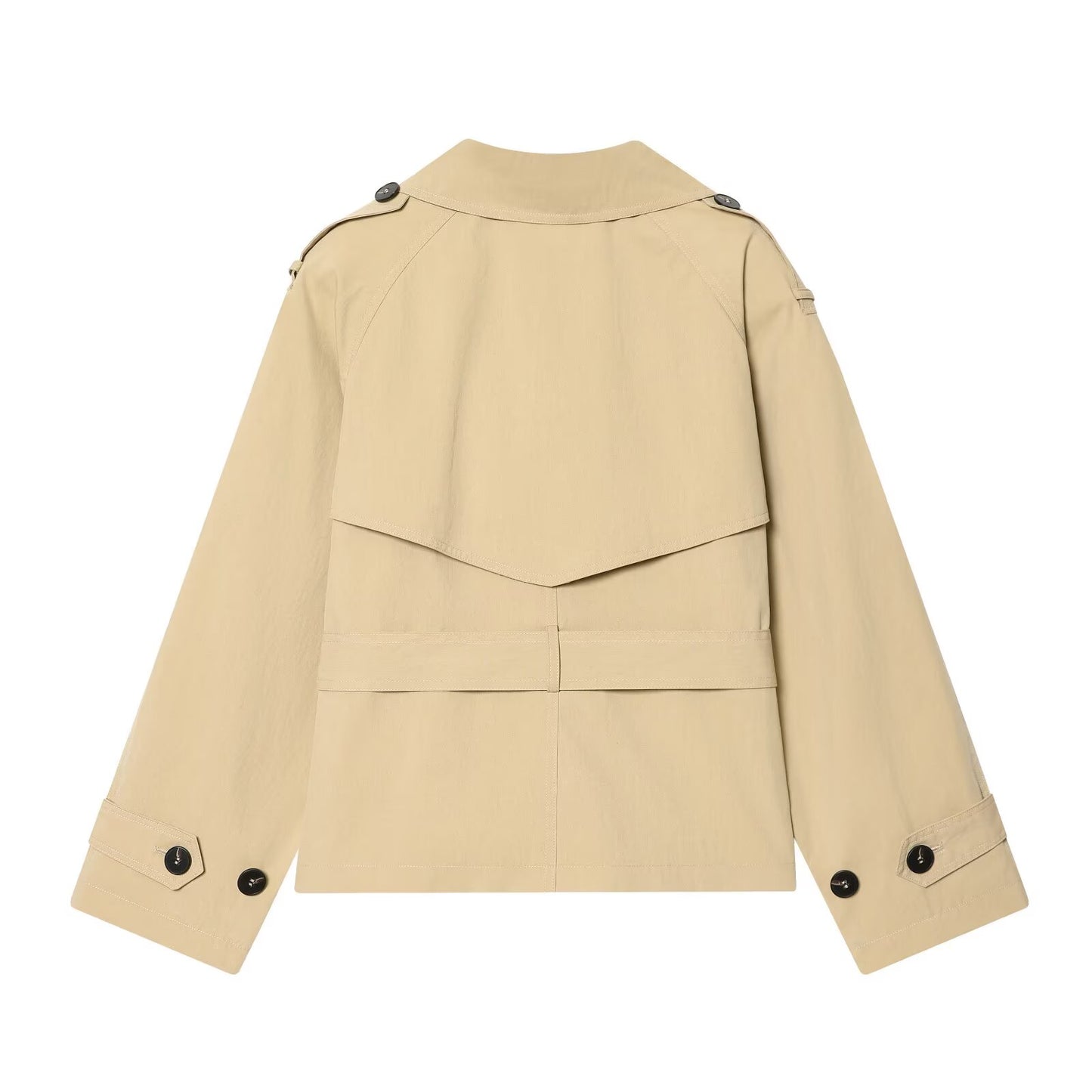 Women's with belt short windbreaker Coat