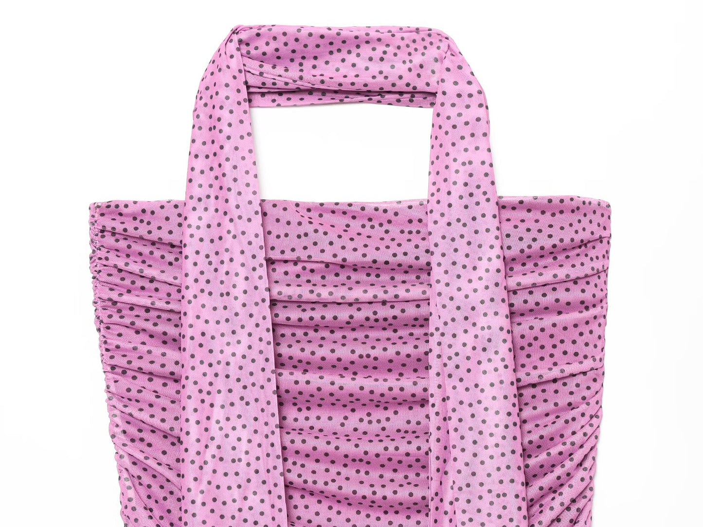 Women's New Fashion scarf decoration polka dot print strapless pleated MIDI dress