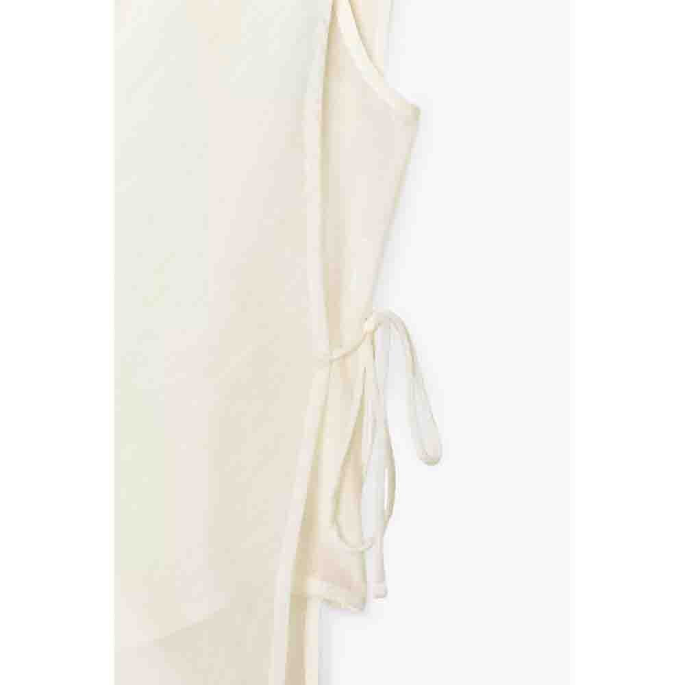 Women's new fashion wrinkle effect short sleeveless lace up shirt top