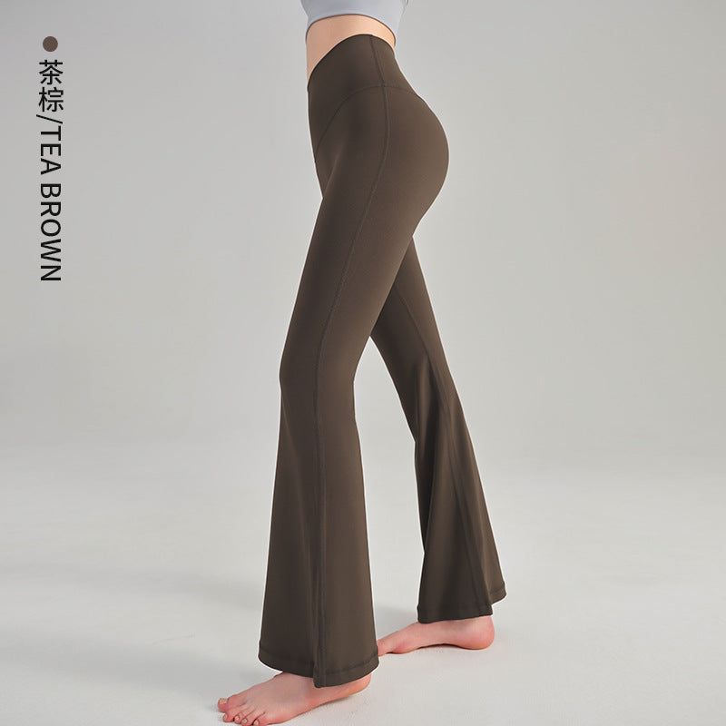 Women's New Nude High Waist Hip Yoga Clothes Fitness New Tight Micro-pull Yoga Pants