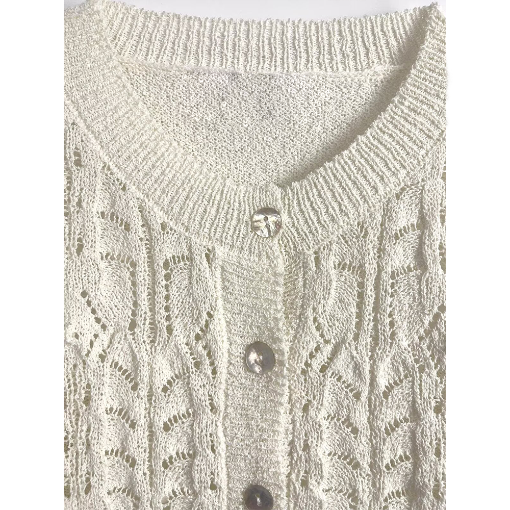 Women's lace crochet hollow knitted cardigan