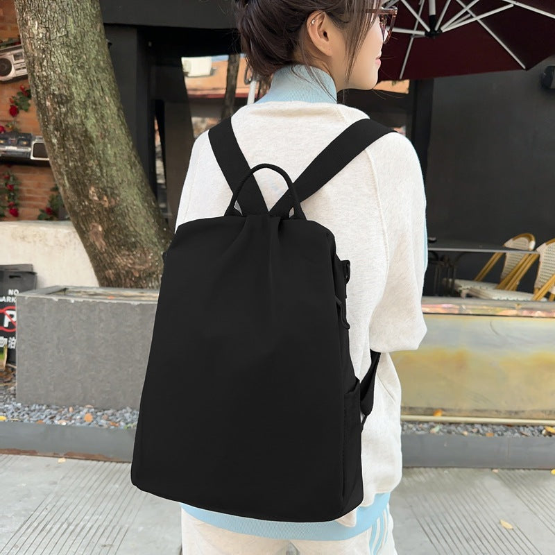 Women's New Joker Lightweight Nylon Backpack Shopping Commuter Travel Large Capacity Backpack.