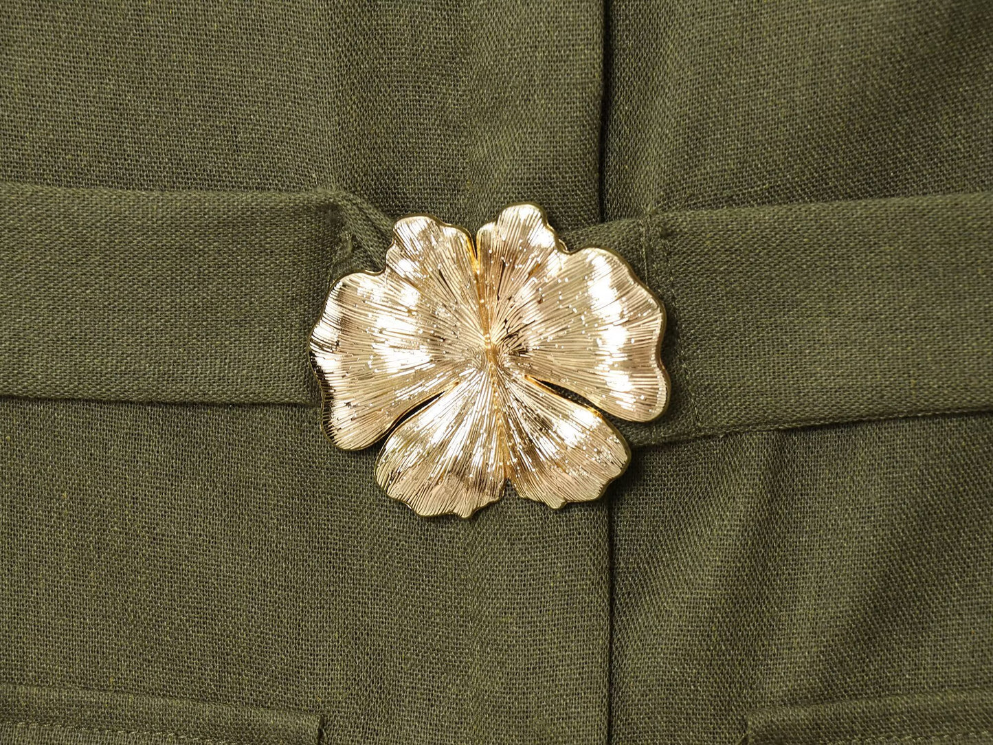 Women's New Fashion With Belt Linen Blended Sleeveless Midi Dress