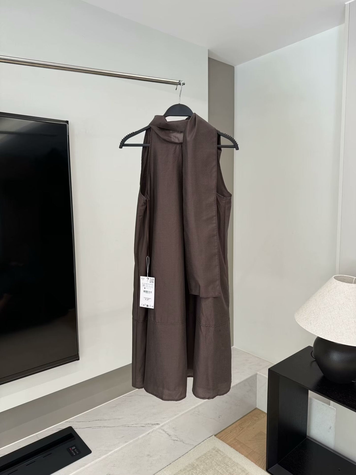 Women's new fashion backless lace up decoration casual sleeveless mini dress