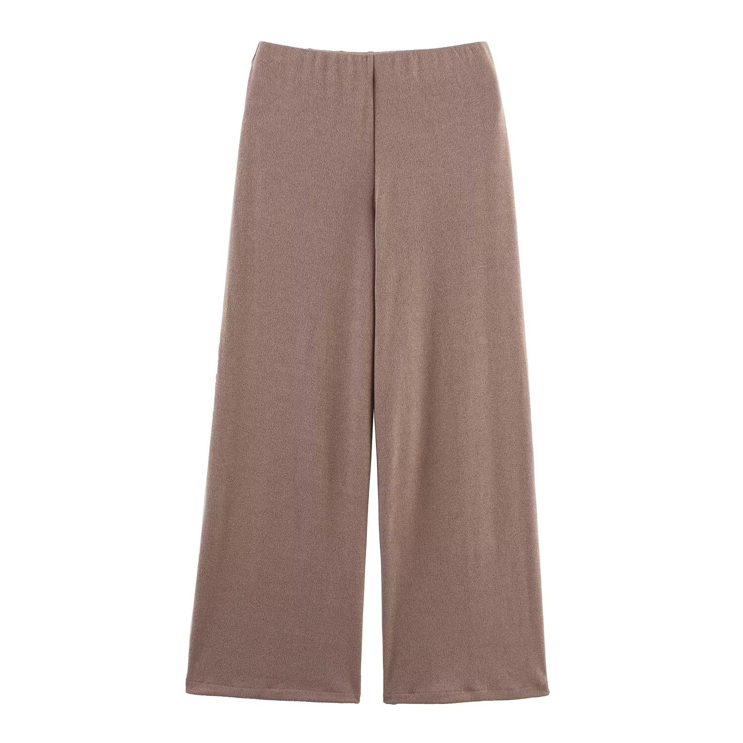 Women's new fashion slim pleated V-neck top+Pants suit