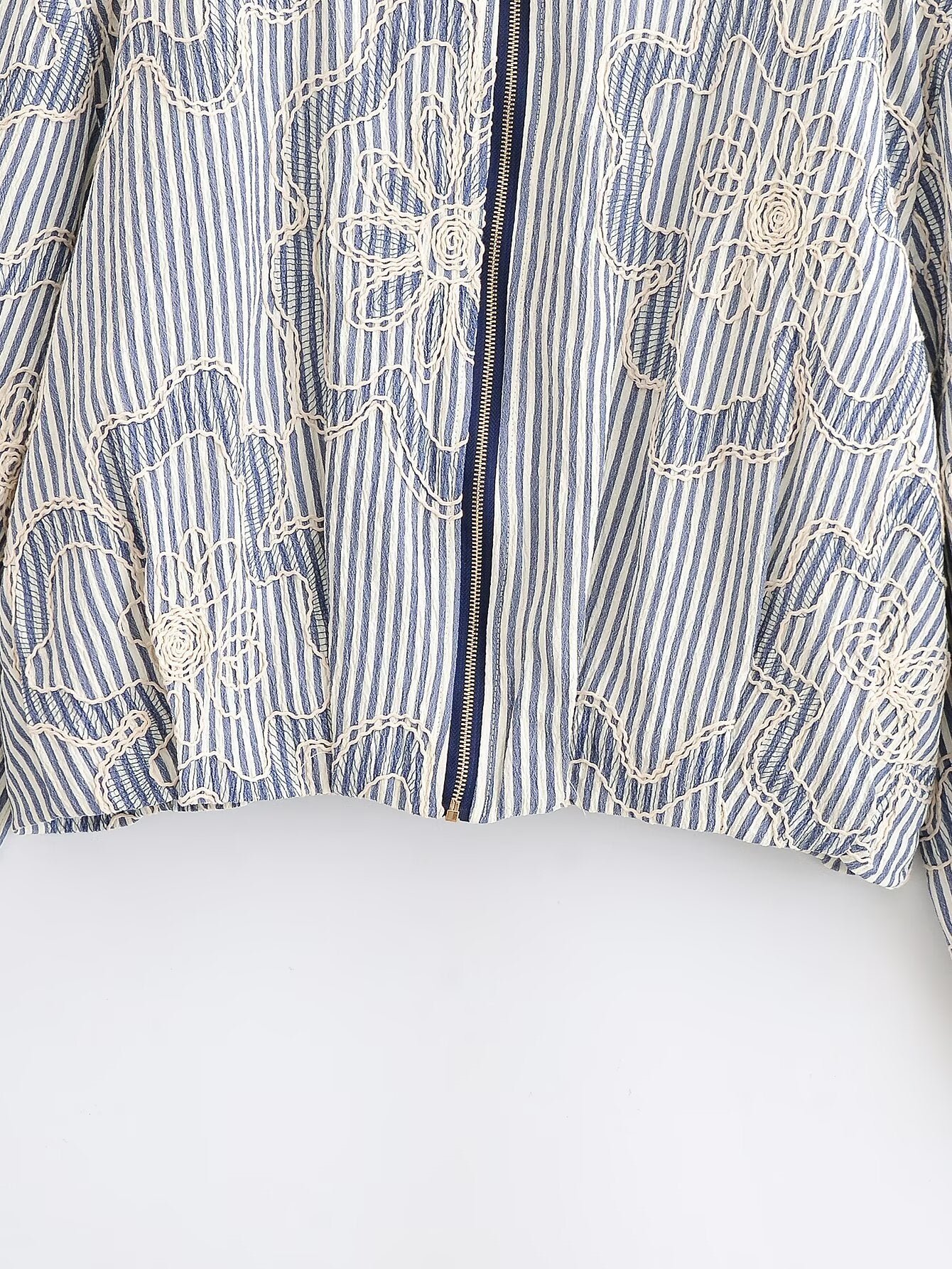 Women's new fashion casual short rope embroidery jacket coat