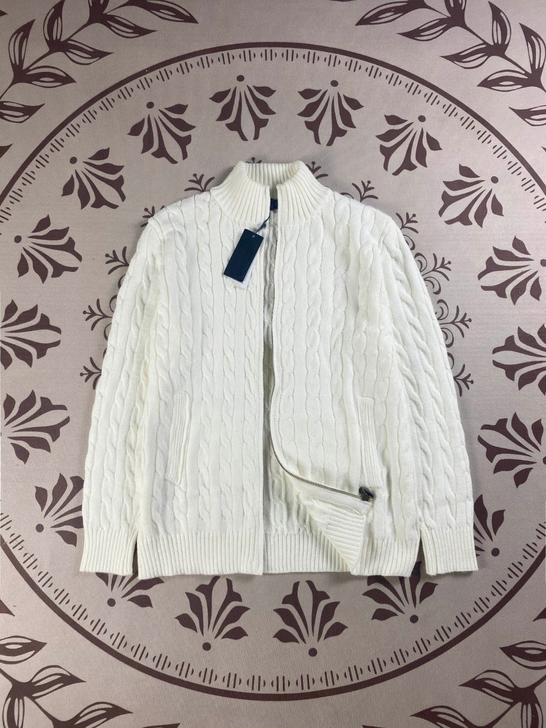 Men's and women's new casual Joker zipper twist sweater