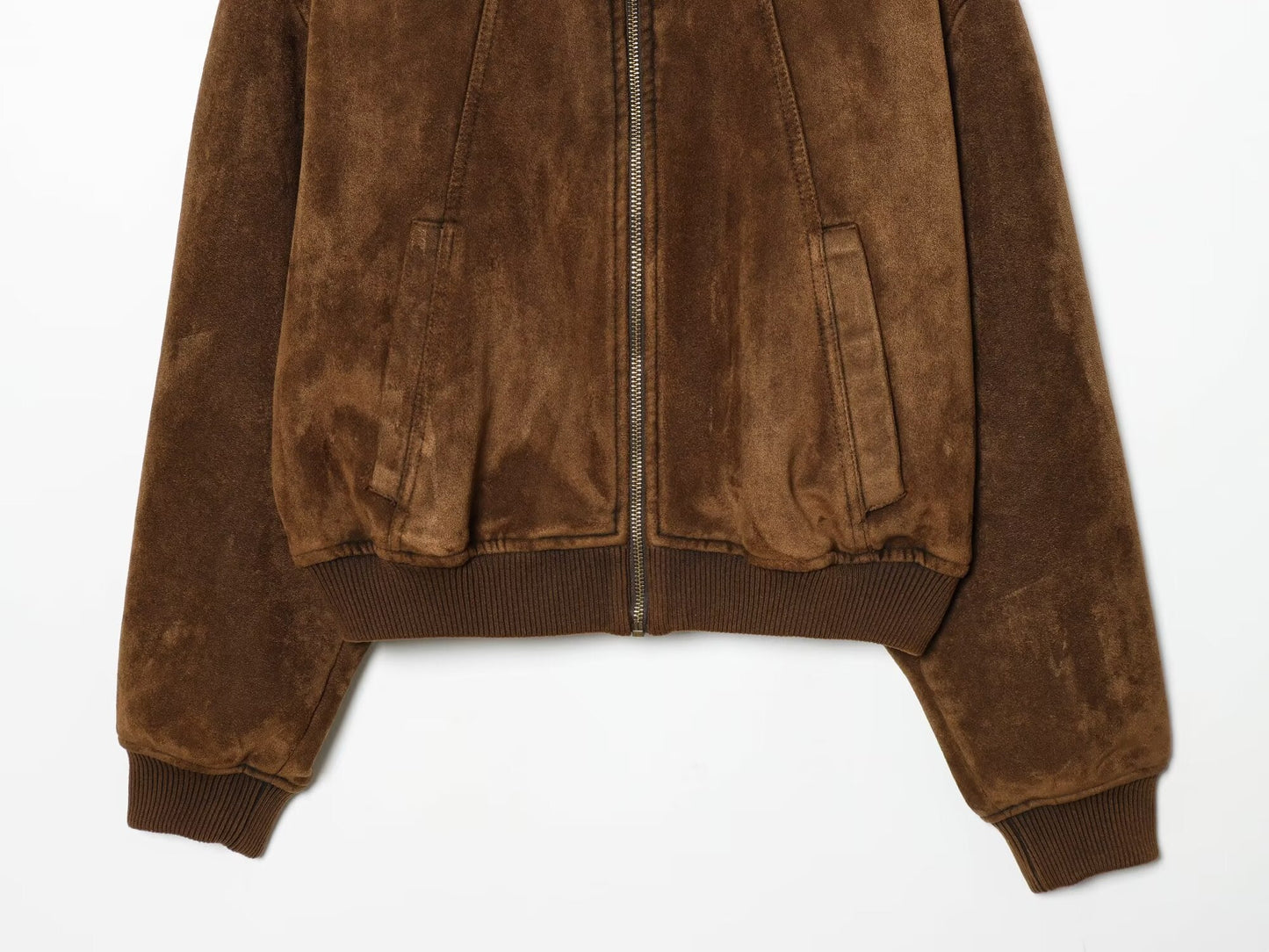Women's suede textured lapel jacket Coat
