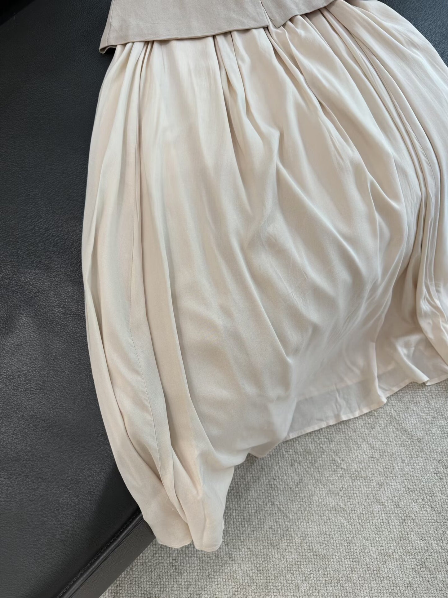 Women's new fashion pleated skirt hem vest style MIDI dress