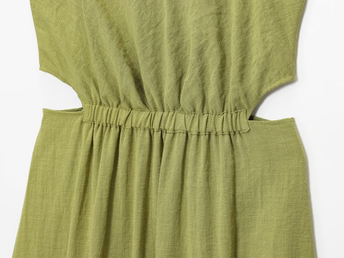 Women's chic Fashion vacation style hollow suspender MIDI dress