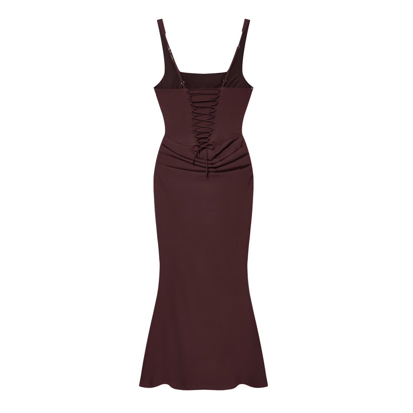 Women's backless suspender bodycon MIDI dress