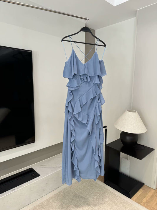 Women's 2025 chic fashion laminated decorative dress