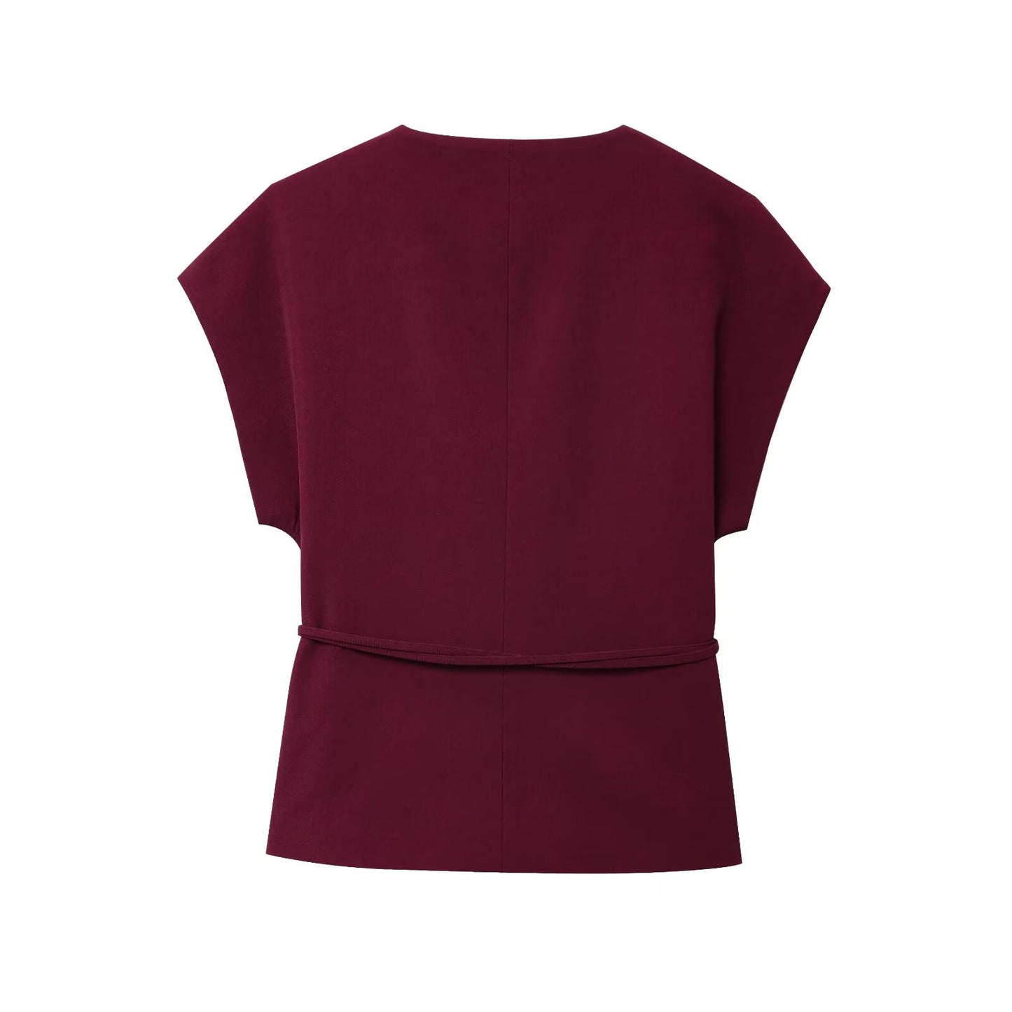 Women's new fashion with Belt casual linen blend V-neck vest+Pants Women's suit