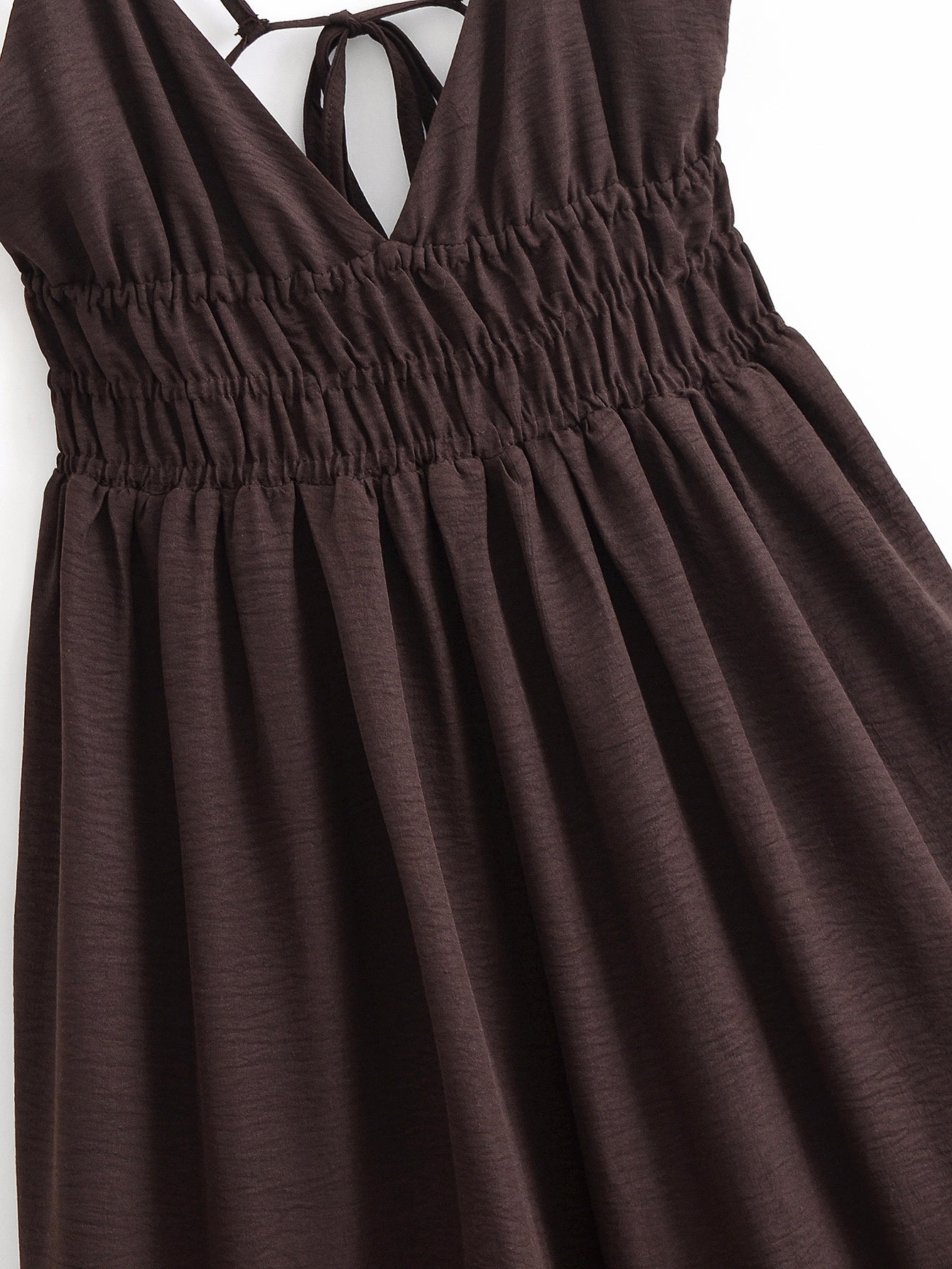 2025 Women's New Fashion Sleeveless Chiffon V-neck suspender Midi Dress