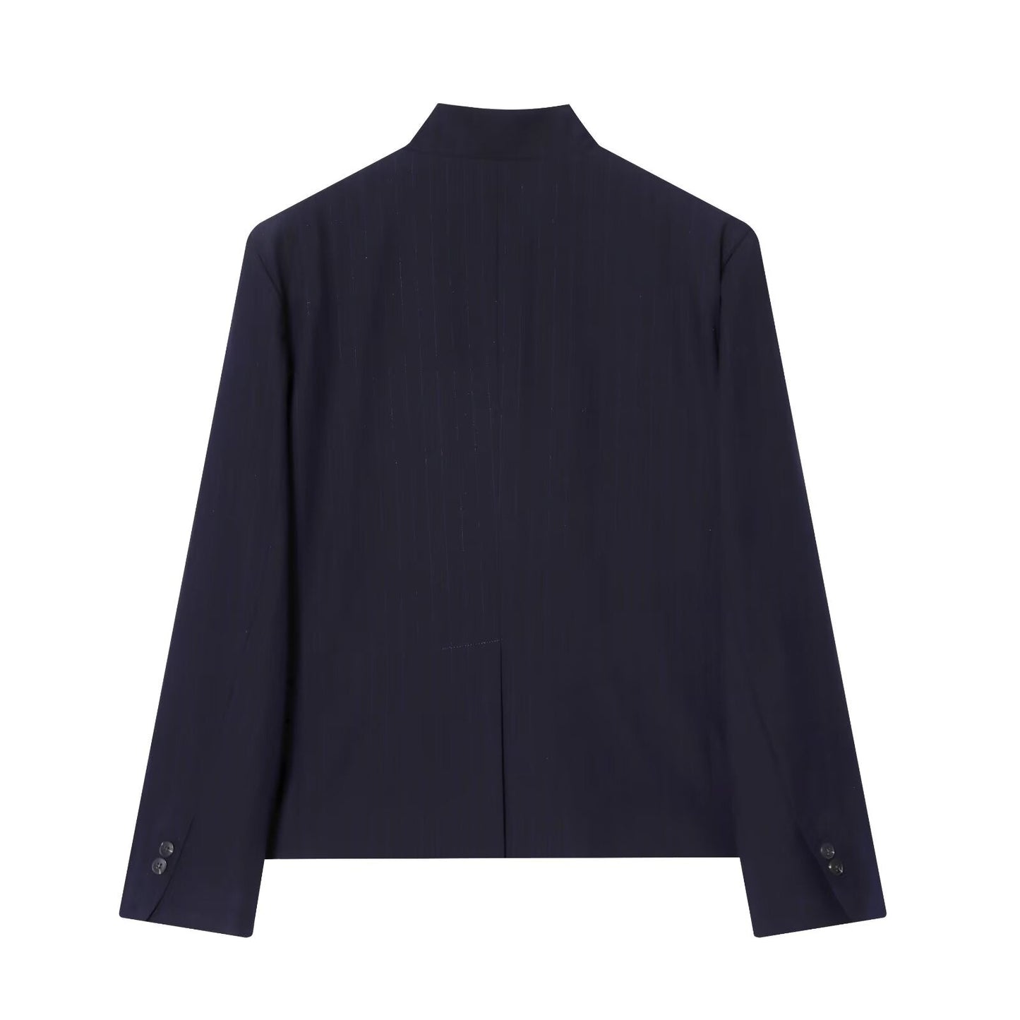 Women's high neck slim striped Blazer Coat+Pants