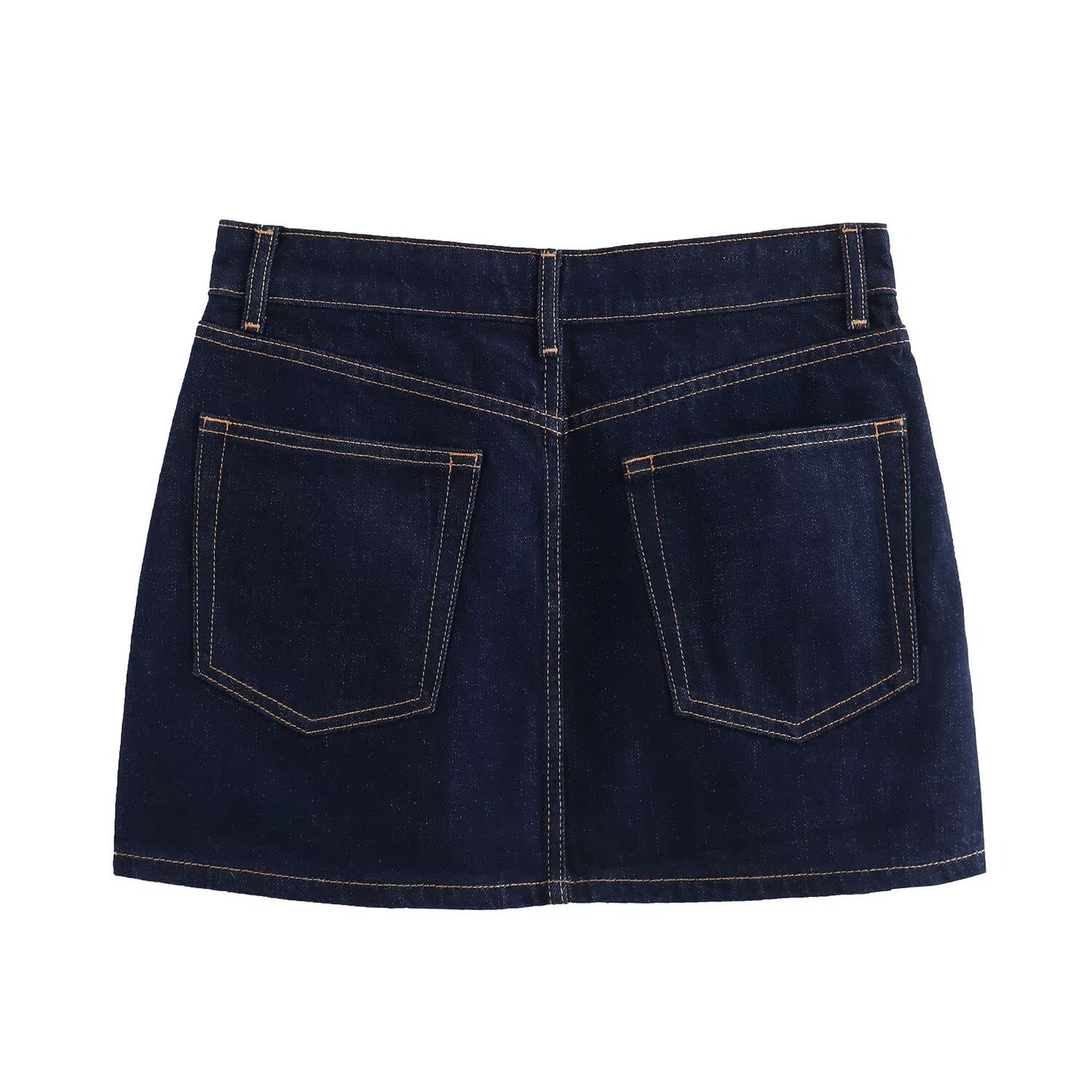 Women's 2025 new fashion side pocket casual high waisted denim mini skirt