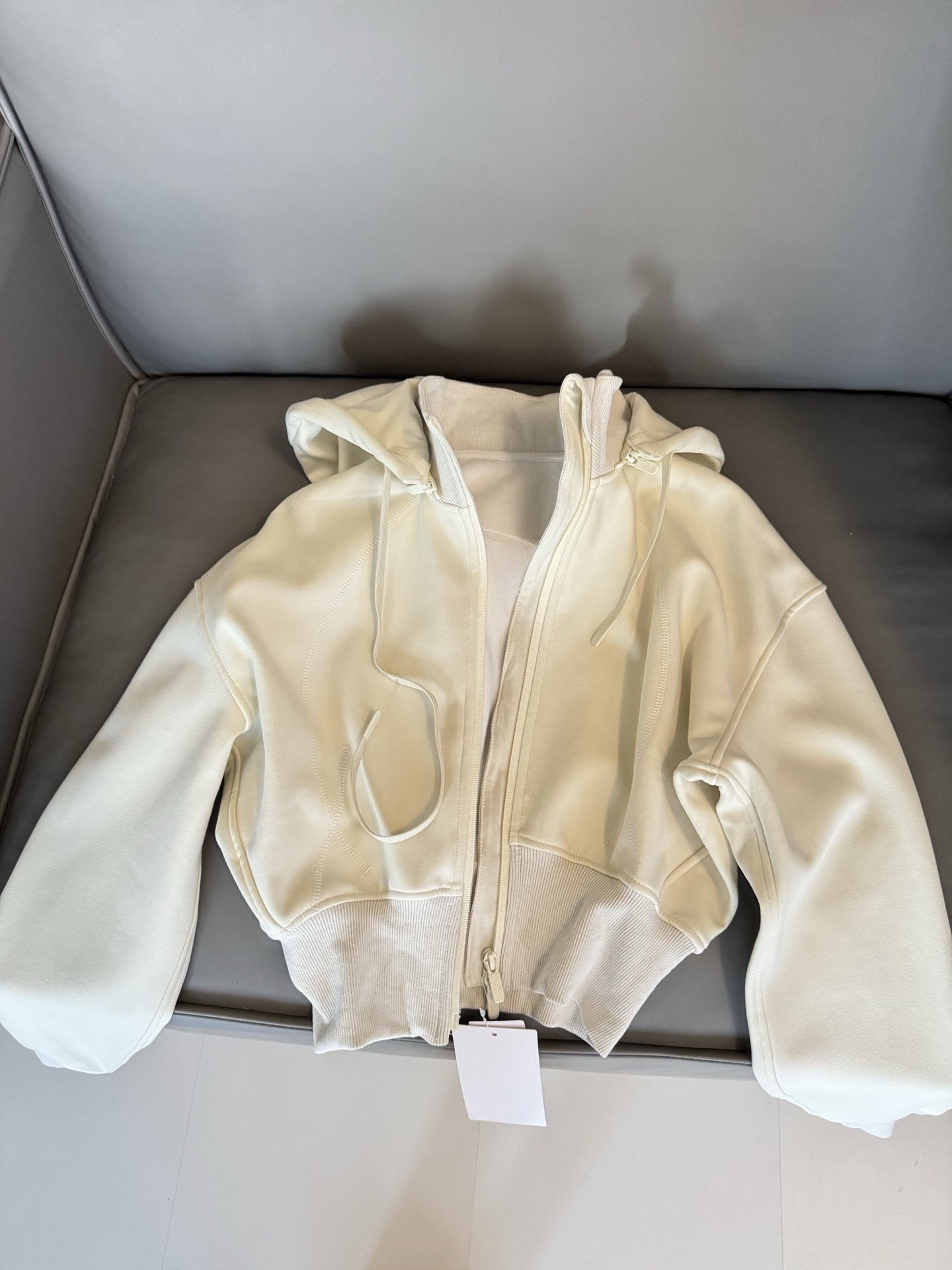 LU women's new casual versatile brushed full zip hooded sweatshirt