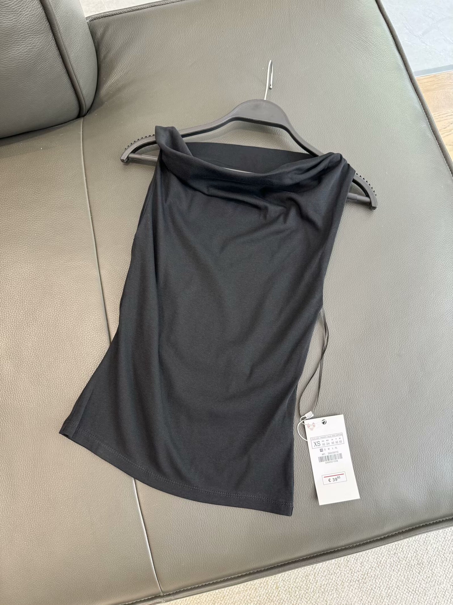 Women's new fashion knot decoration sleeveless pleated off shoulder cotton top