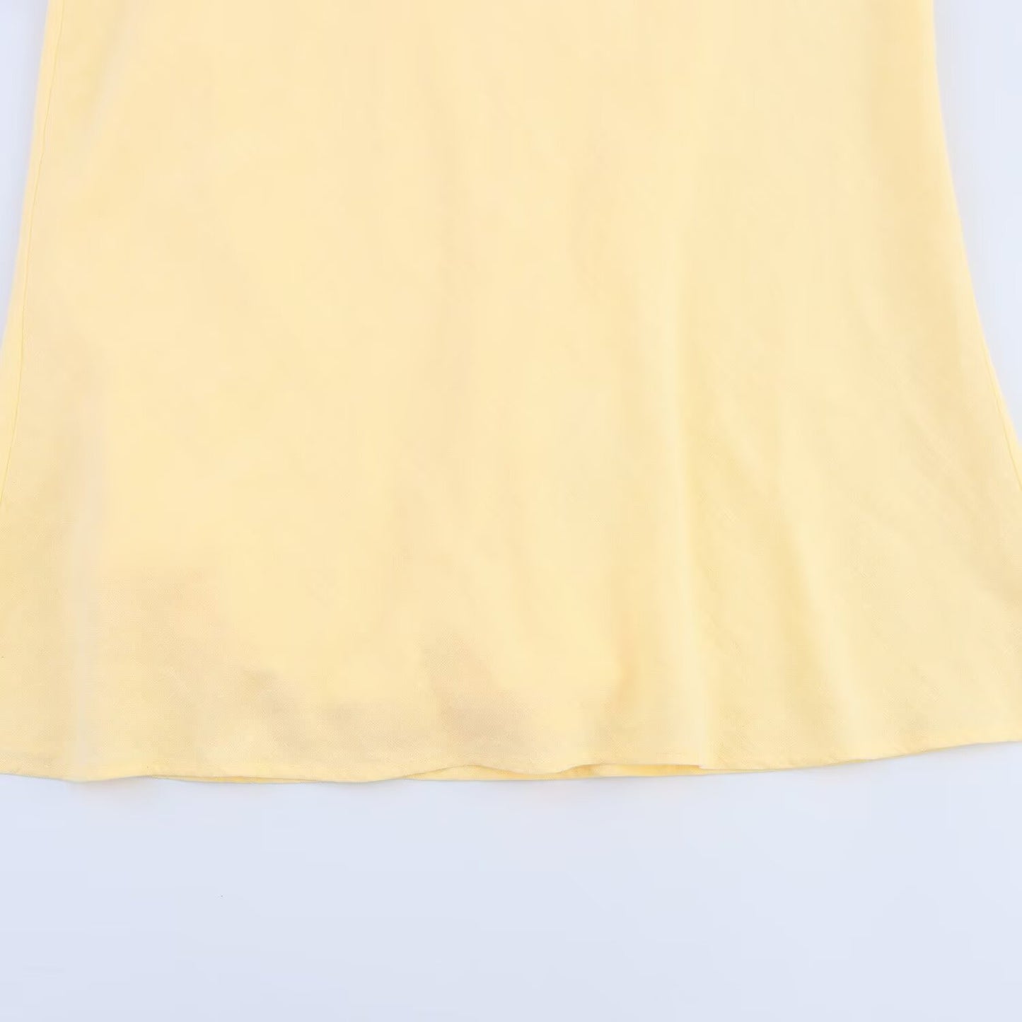 Women's' new fashion sleeveless backless slim linen blend suspender MIDI dress