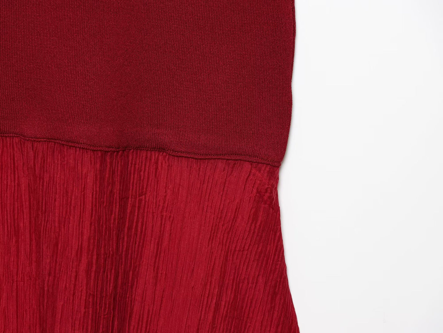 Women's New Fashion sleeveless Slim patchwork knitted MIDI dress