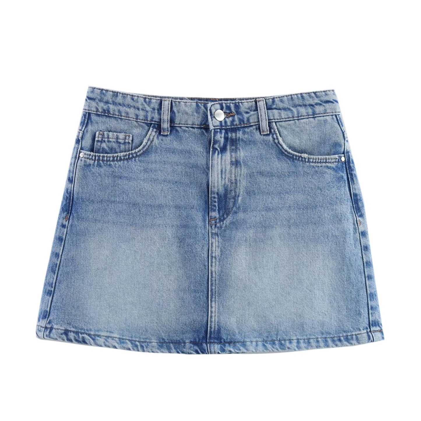 Women's' New Fashion side pocket slim casual high waisted denim mini skirt
