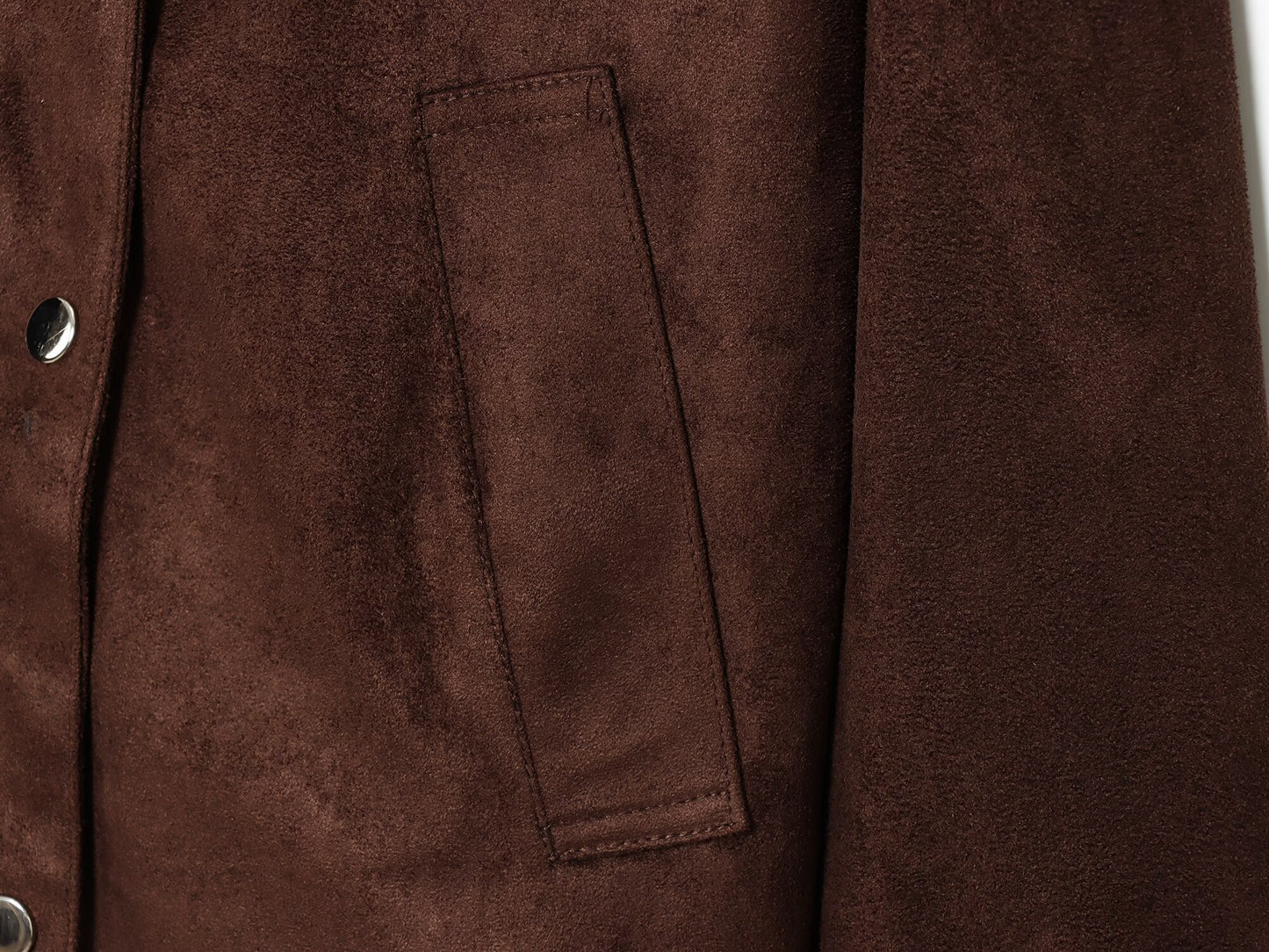 Women's new fashion anti suede effect stand collar jacket Coat