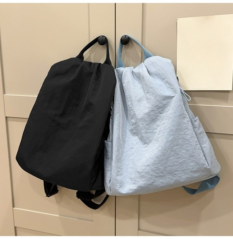 Women's New Joker Lightweight Nylon Backpack Shopping Commuter Travel Large Capacity Backpack.