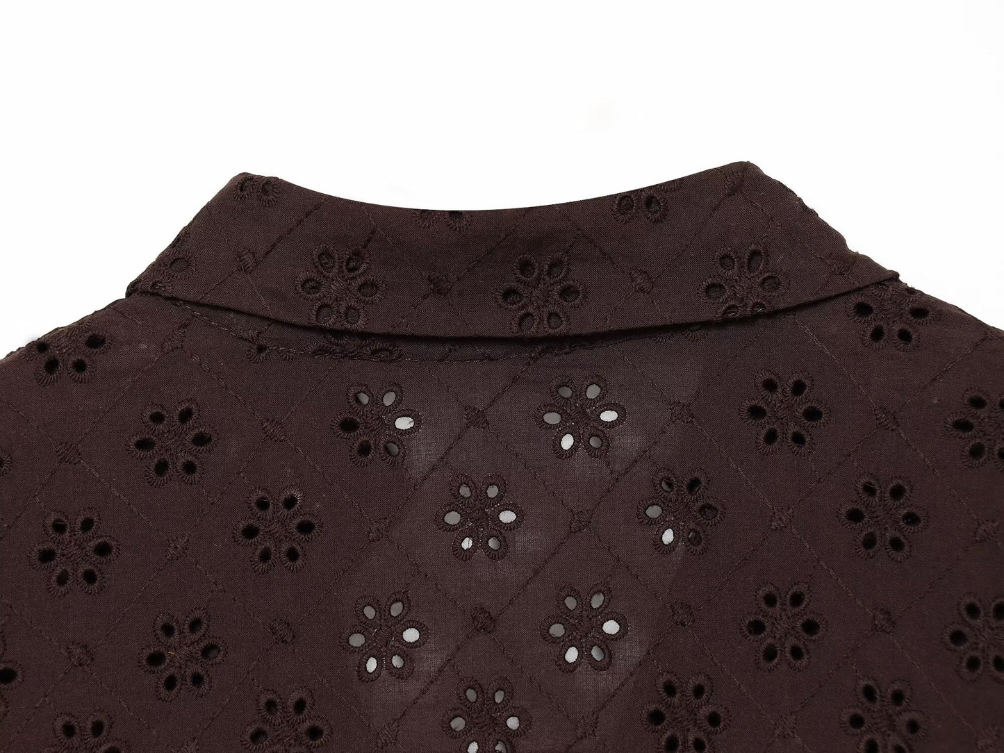suit Women's 2 pieces hollowed out embroidered shirt+Pants+Skirts